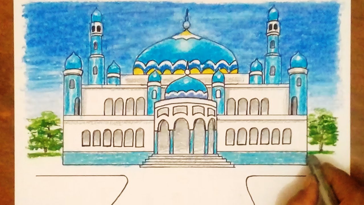 Detail Gambar Masjid Warna Biru Nomer 3