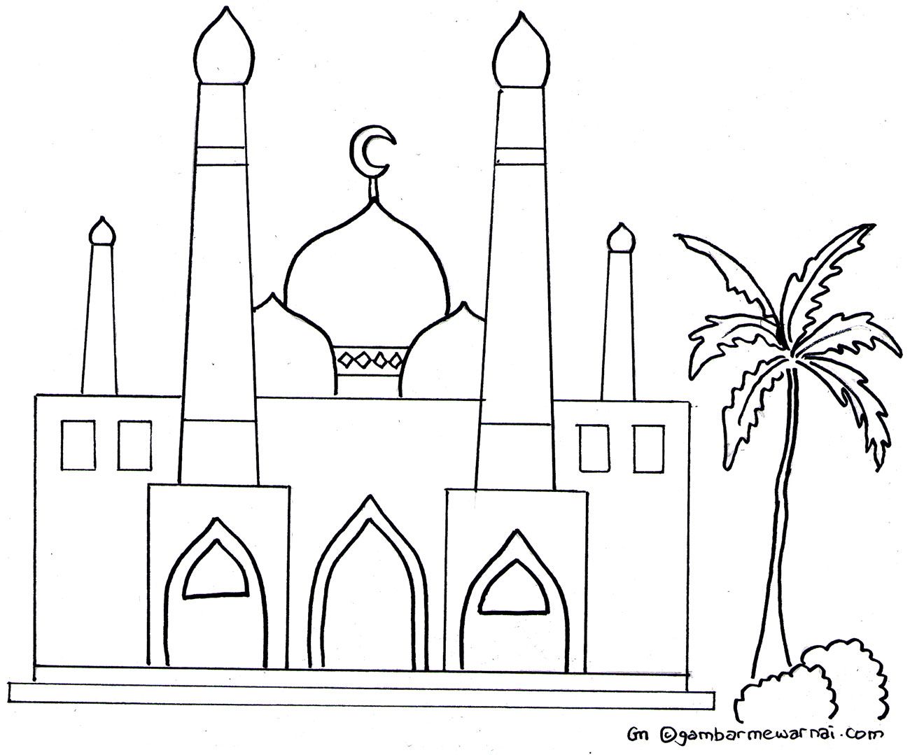 Gambar Masjid Yang Belum Diwarnai - KibrisPDR