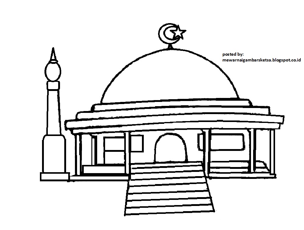 Detail Gambar Masjid Yang Sudah Diwarnai Nomer 41