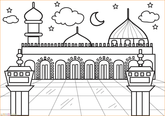 Detail Gambar Masjid Yang Sudah Diwarnai Nomer 8