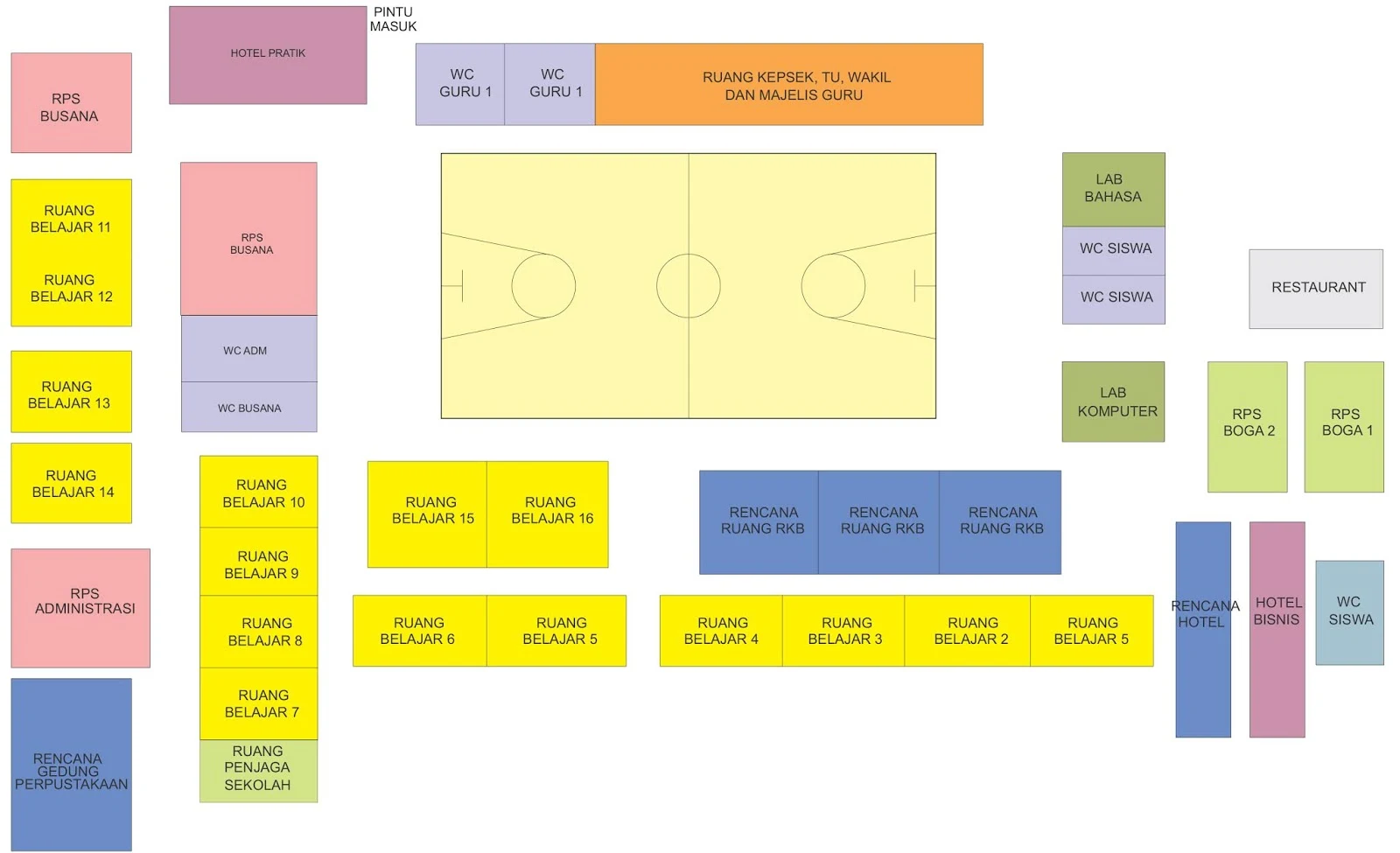 Detail Gambar Master Plan Rancangan Pembangunan Perpustakaan Sekolah Nomer 12