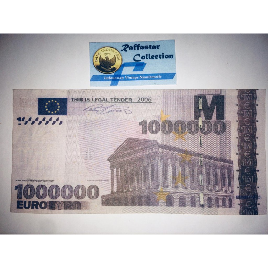 Detail Gambar Mata Uang Euro 1 Juta Nomer 10