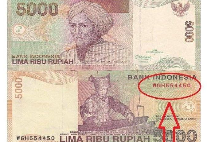 Detail Gambar Mata Uang Kertas 5000 Nomer 11