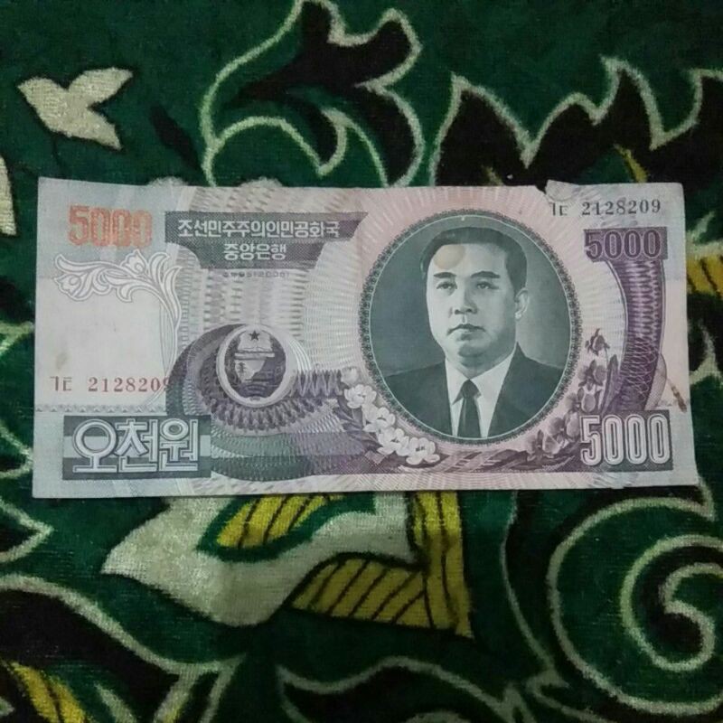 Detail Gambar Mata Uang Korea 5000 Won Nomer 34