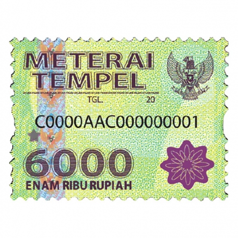 Gambar Materai 6000 - KibrisPDR