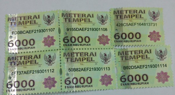 Detail Gambar Materai 6000 Nomer 49