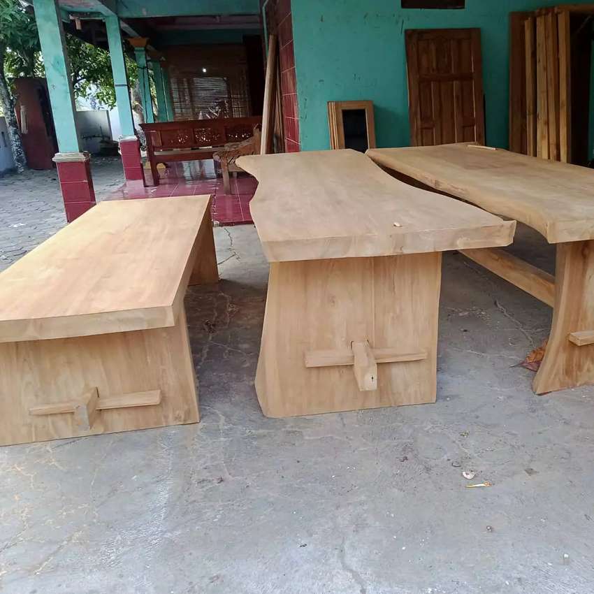 Detail Gambar Meja Kayu Jati Tebal Nomer 37