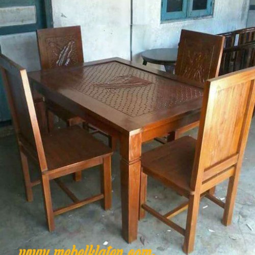 Detail Gambar Meja Makan Kayu Jati Nomer 21