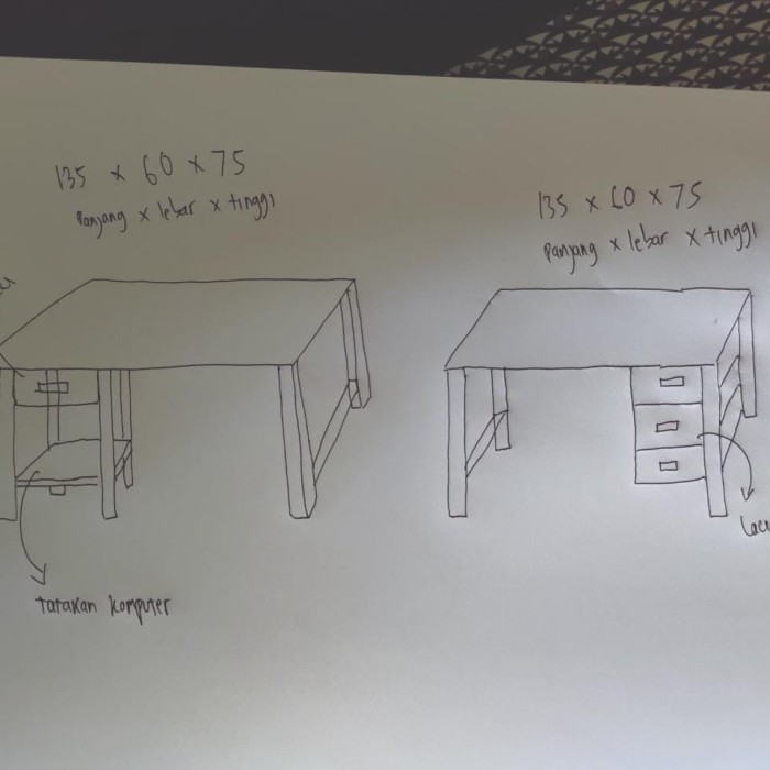 Detail Gambar Meja Sketsa Nomer 42