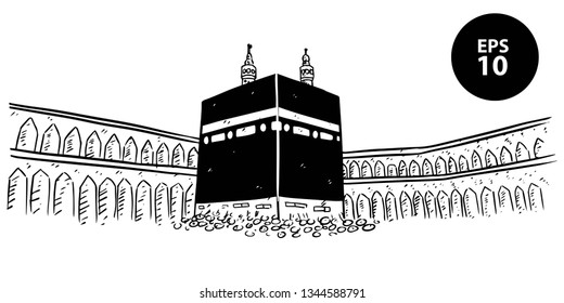 Detail Gambar Mekkah Hitam Putih Nomer 26