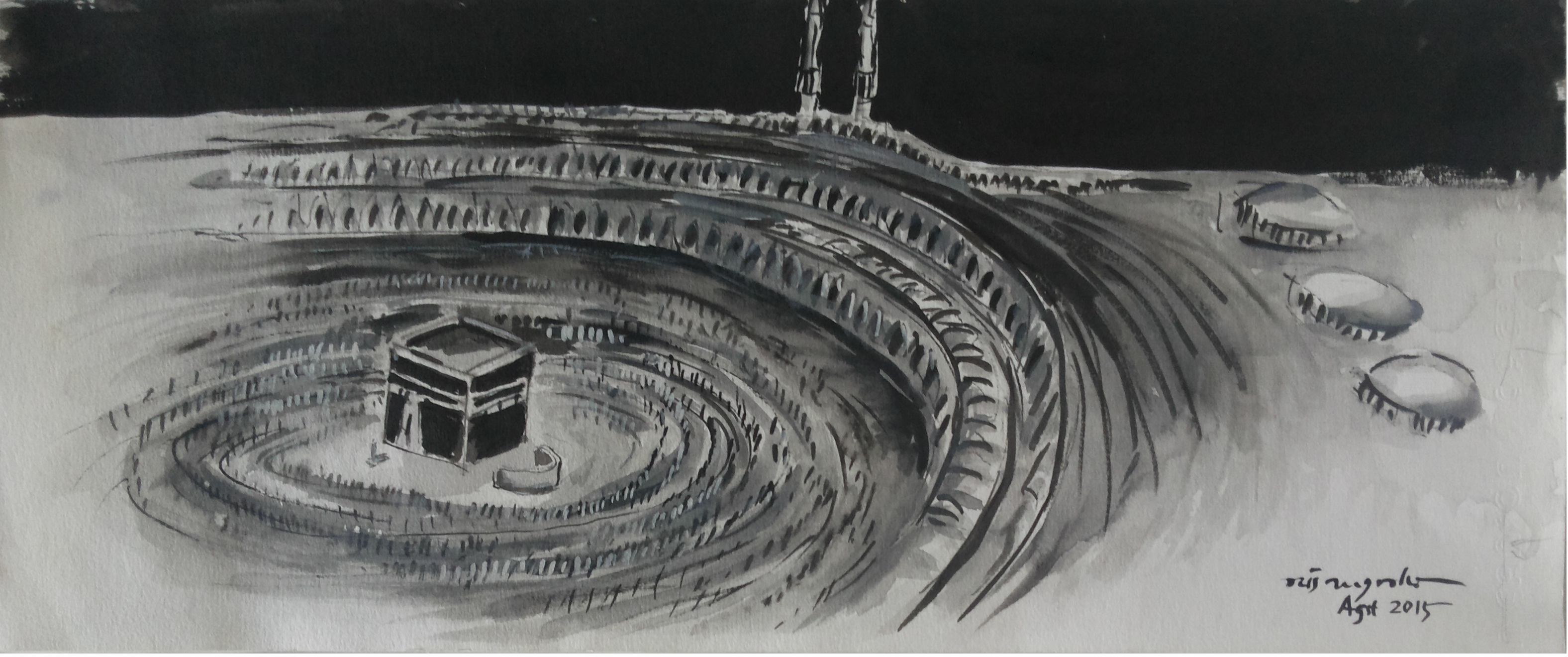 Detail Gambar Mekkah Hitam Putih Nomer 48