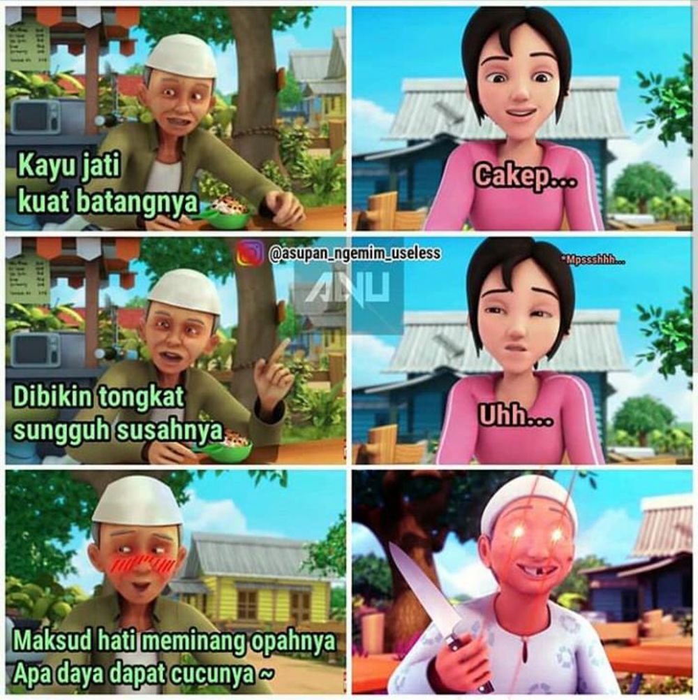 Detail Gambar Meme Lucu Upin Ipin Nomer 7