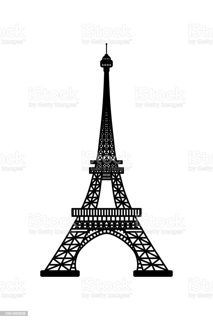 Detail Gambar Menara Eiffel Hitam Putih Nomer 13