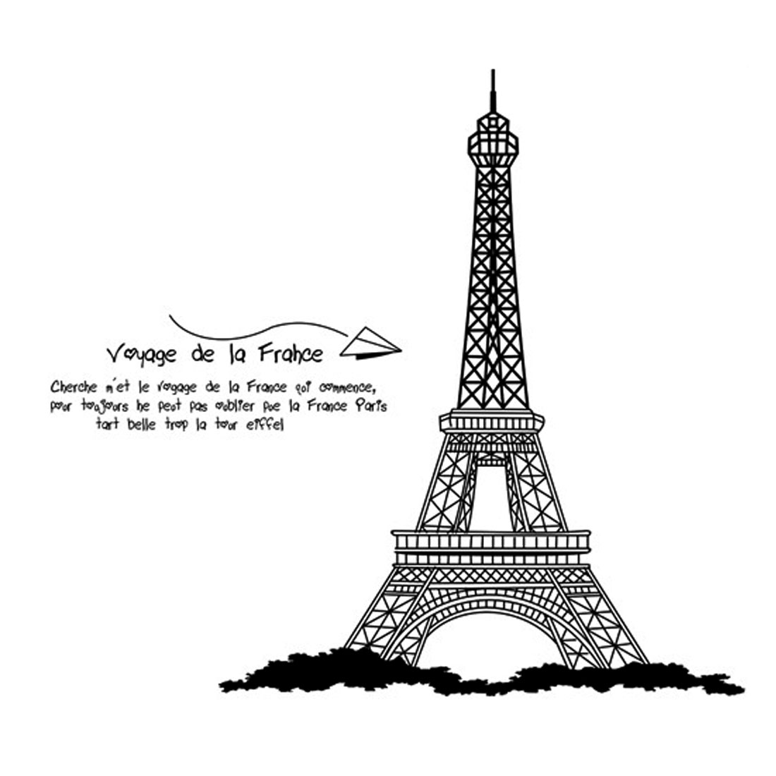 Detail Gambar Menara Eiffel Hitam Putih Nomer 14