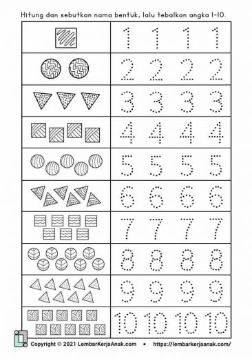 Detail Gambar Menebali Angka Nomer 14