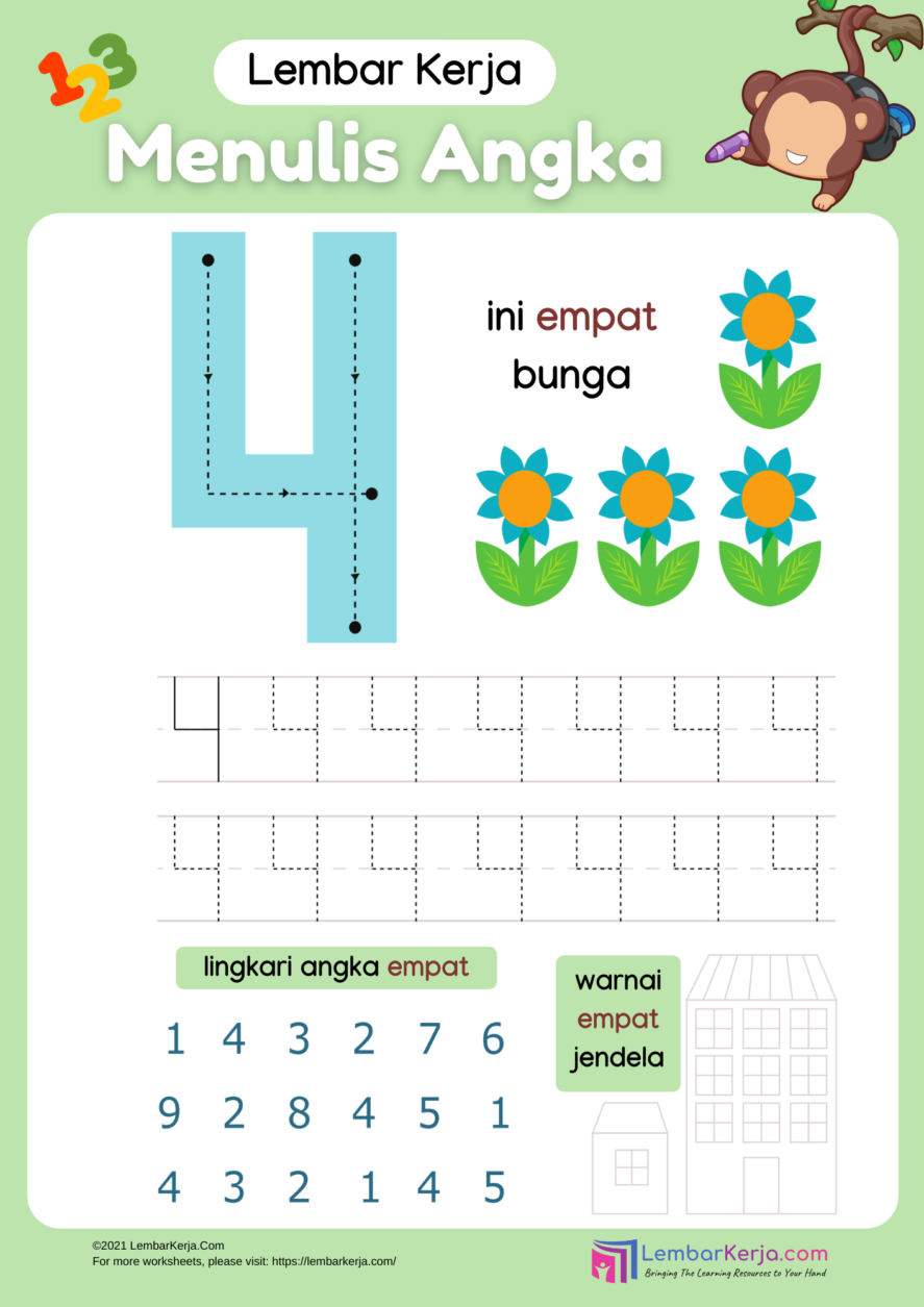 Detail Gambar Menebali Angka Nomer 46