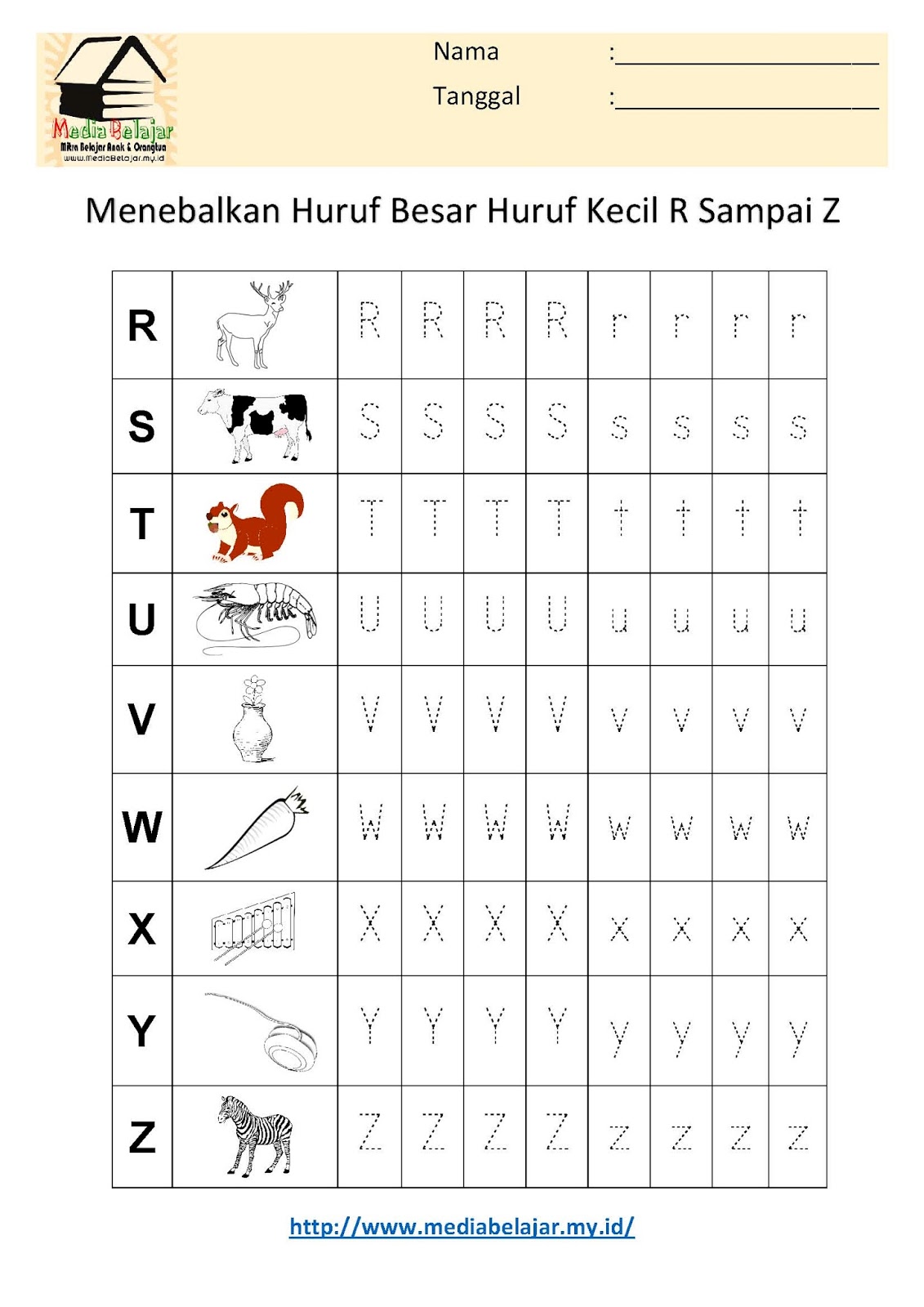 Detail Gambar Menebali Huruf Nomer 19