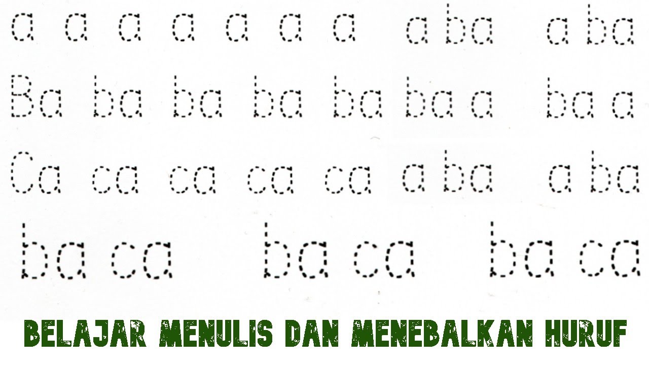 Detail Gambar Menebali Huruf Nomer 34