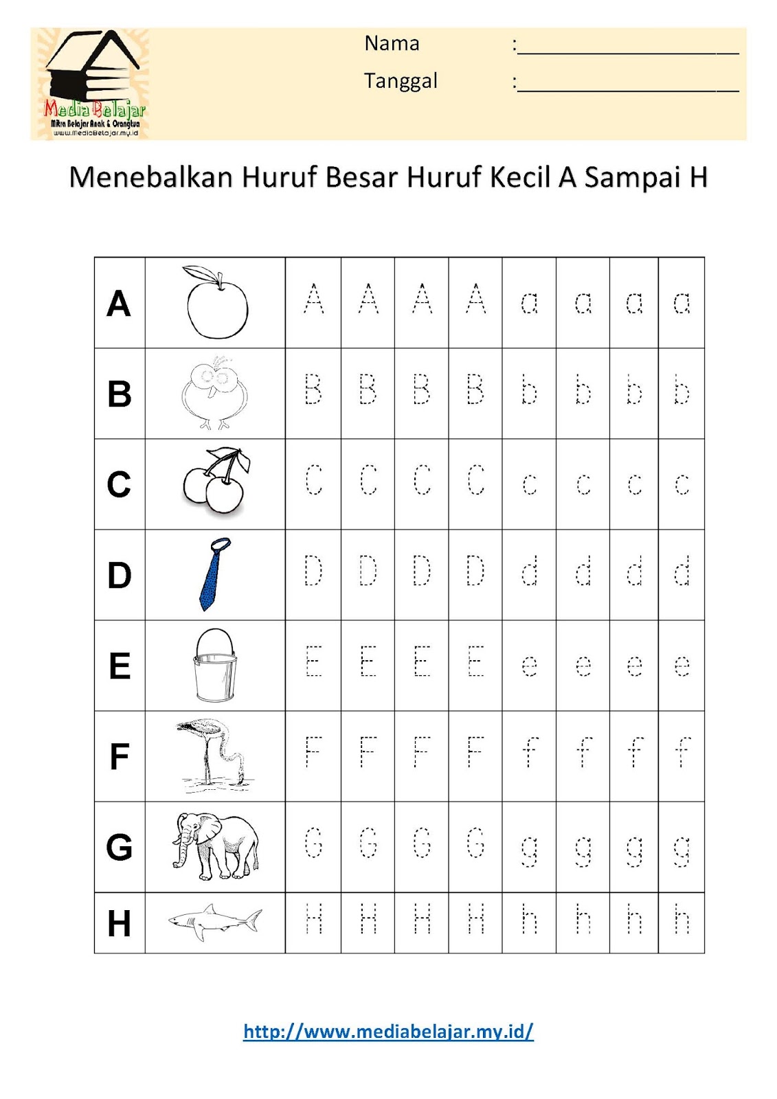 Detail Gambar Menebali Huruf Nomer 6