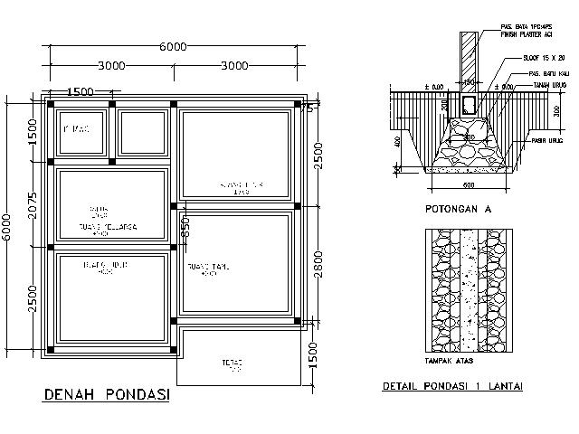 Detail Gambar Mengukur Rencana Pondasi Nomer 2