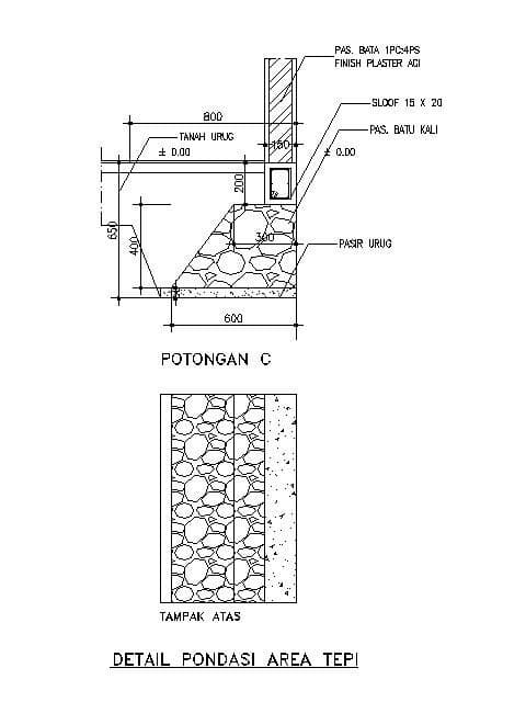 Detail Gambar Mengukur Rencana Pondasi Nomer 28