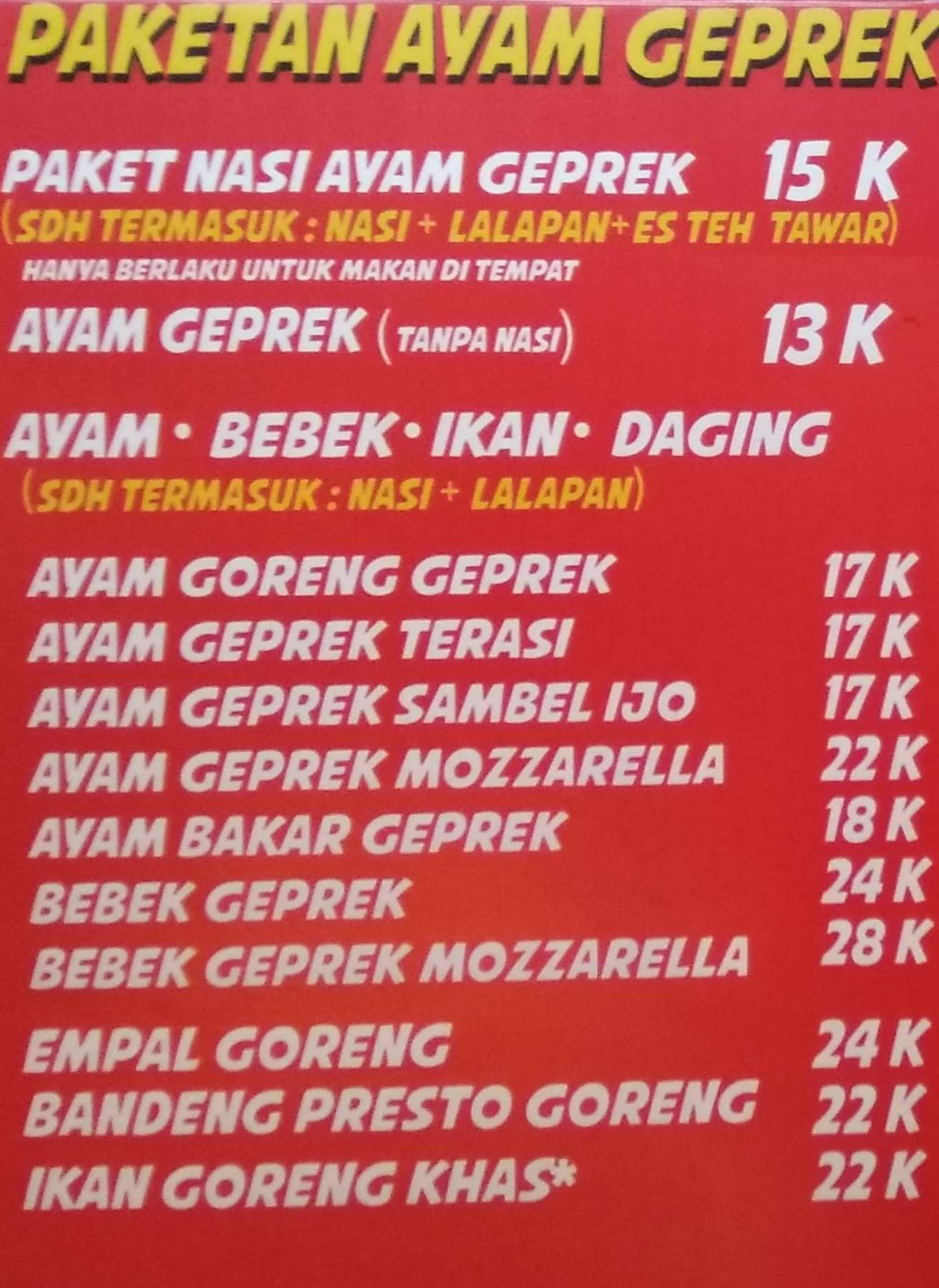 Detail Gambar Menu Ayam Geprek Nomer 51