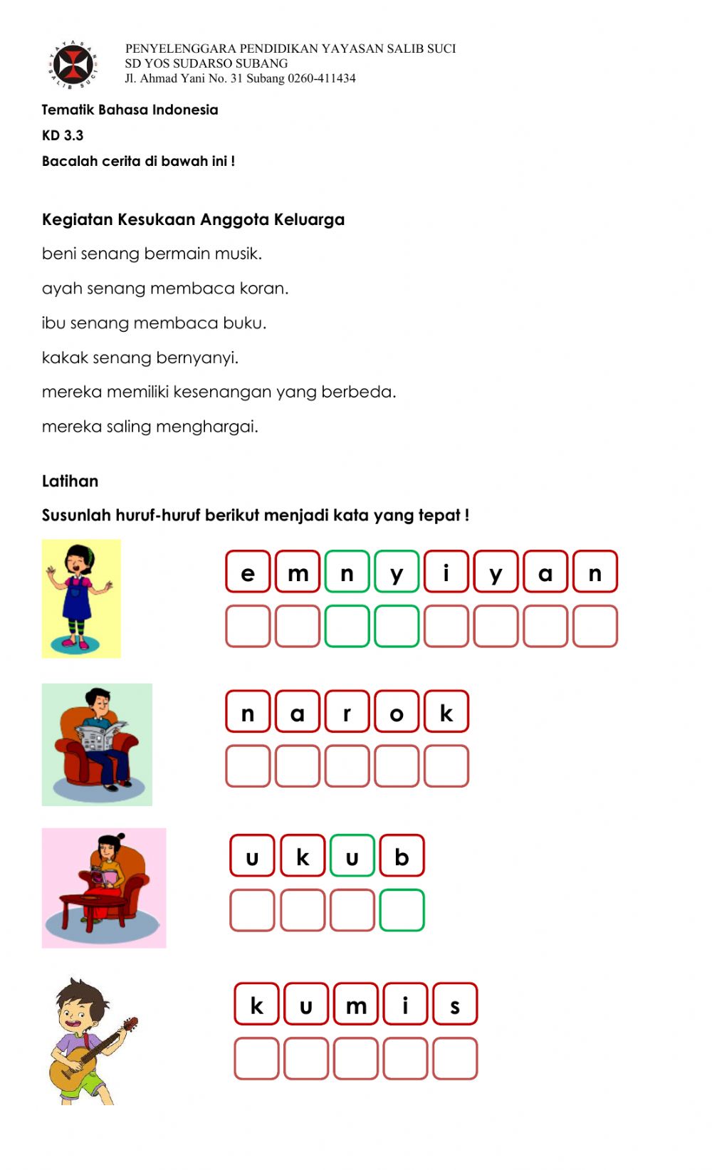 Detail Gambar Menyusun Kata Dan Gambar Nomer 3