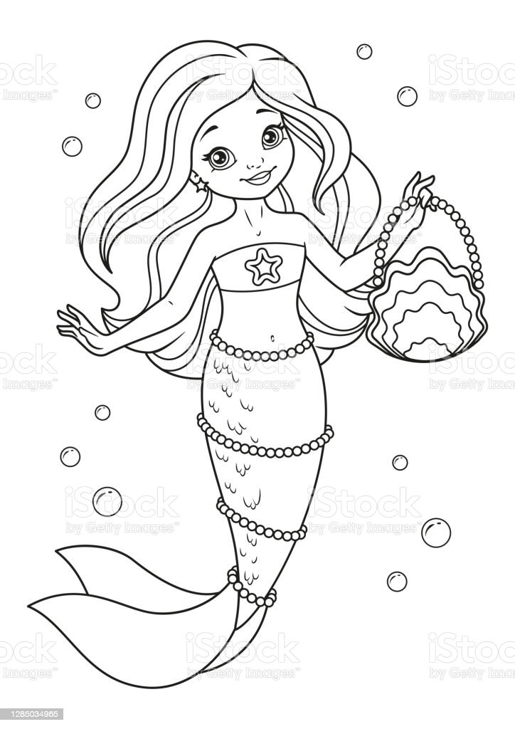 Gambar Mermaid Untuk Mewarnai - KibrisPDR