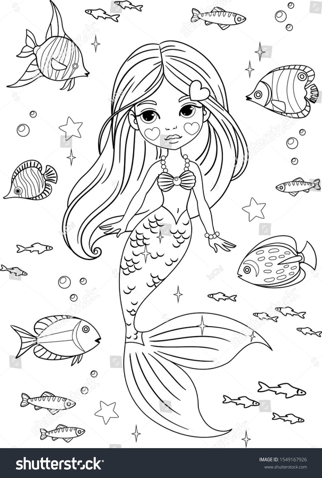 Detail Gambar Mermaid Untuk Mewarnai Nomer 13