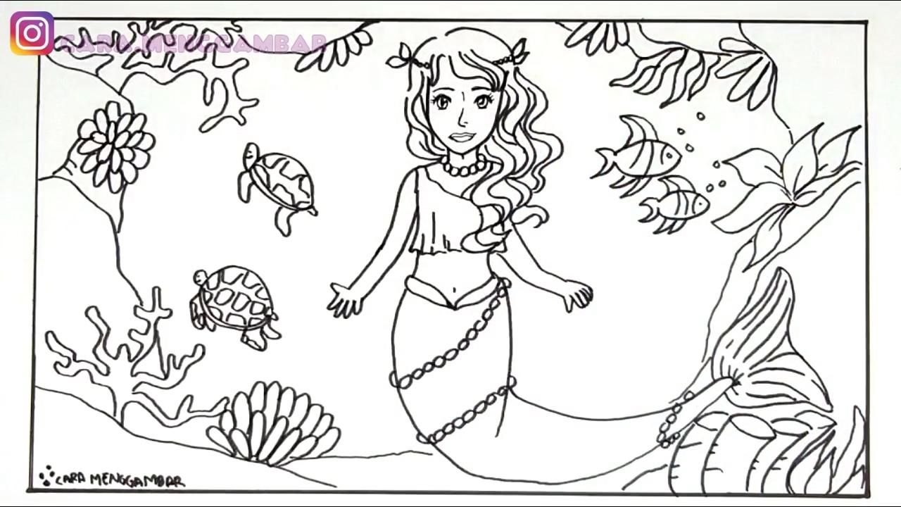 Detail Gambar Mermaid Untuk Mewarnai Nomer 51