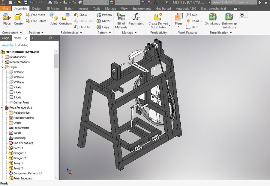 Detail Gambar Mesin Lathe Dwg Nomer 47