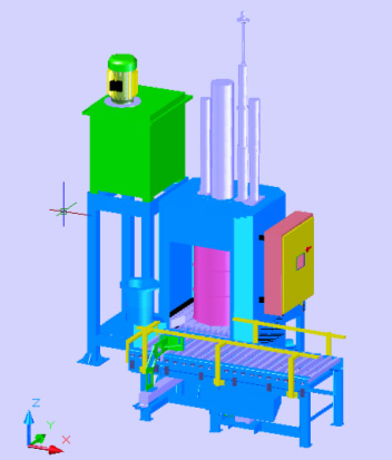 Detail Gambar Mesin Press Hidrolik Autocad Nomer 16