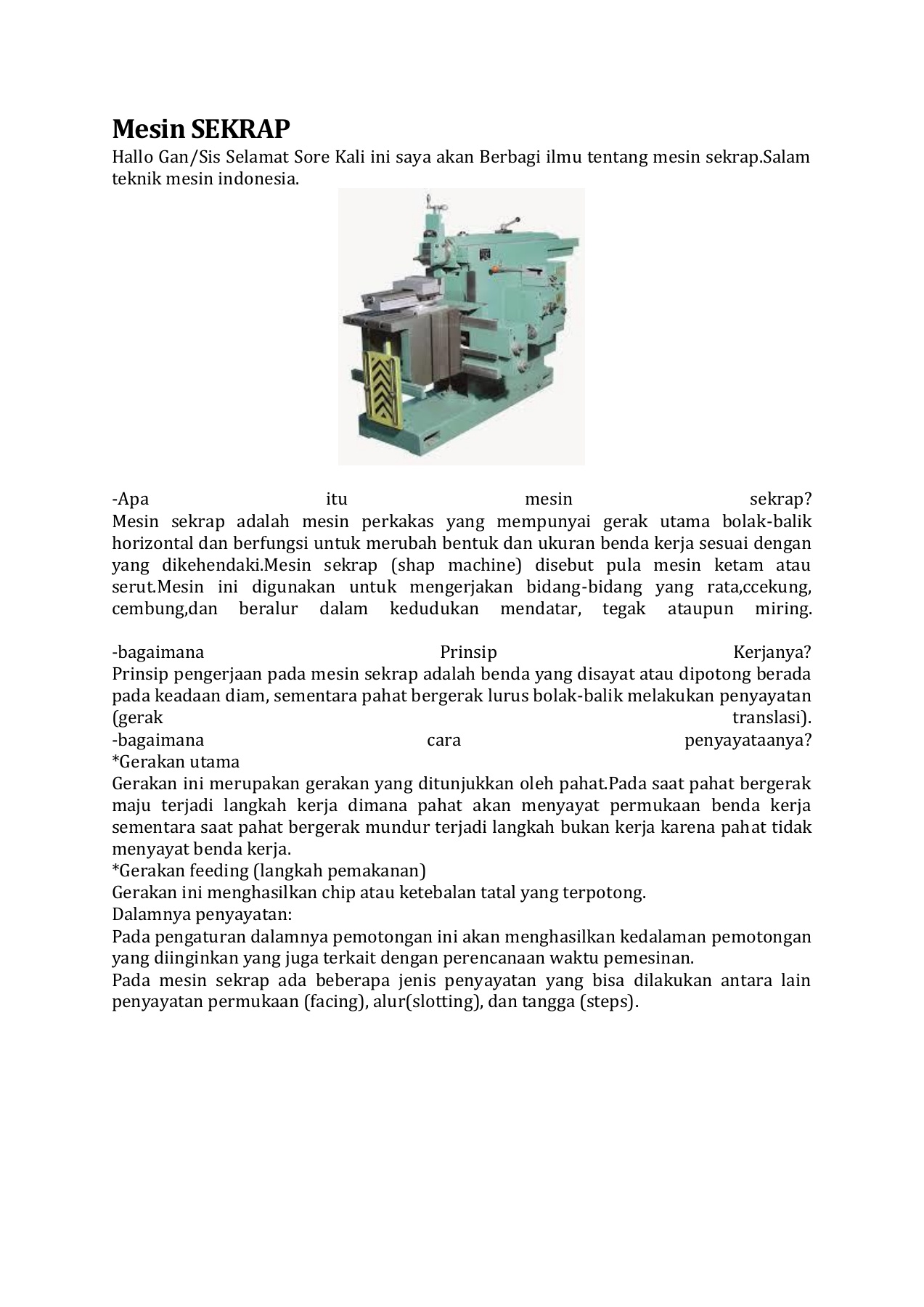 Detail Gambar Mesin Sekrap Nomer 45