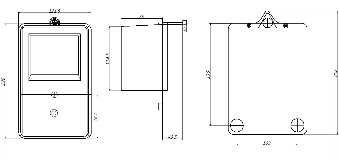 Detail Gambar Meteran Listrik Dimensi Nomer 3