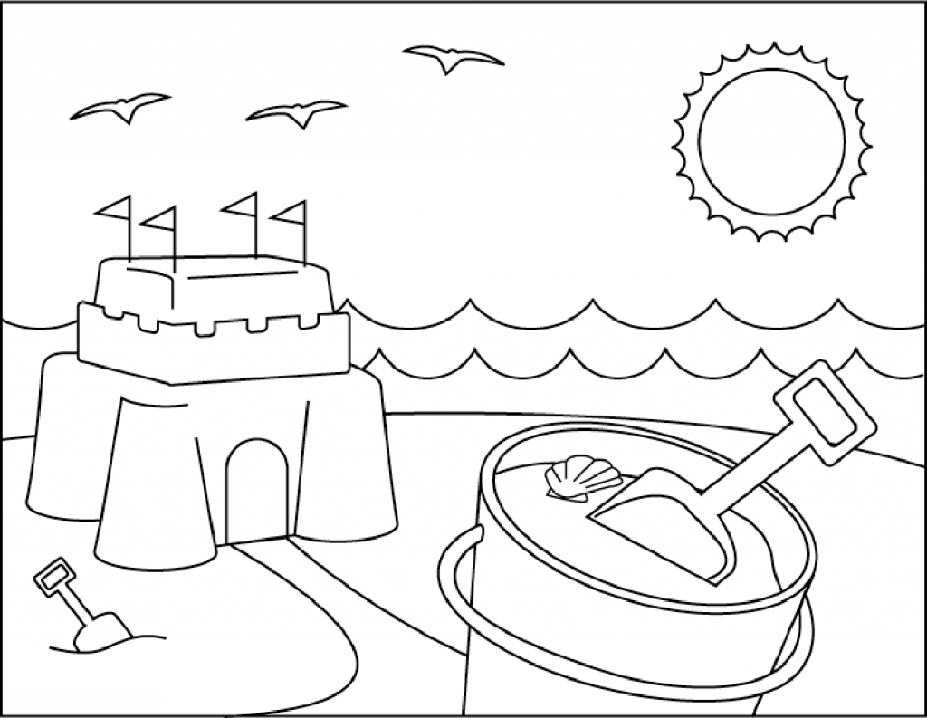 Detail Gambar Mewarna Colouring Picture Beach Nomer 14