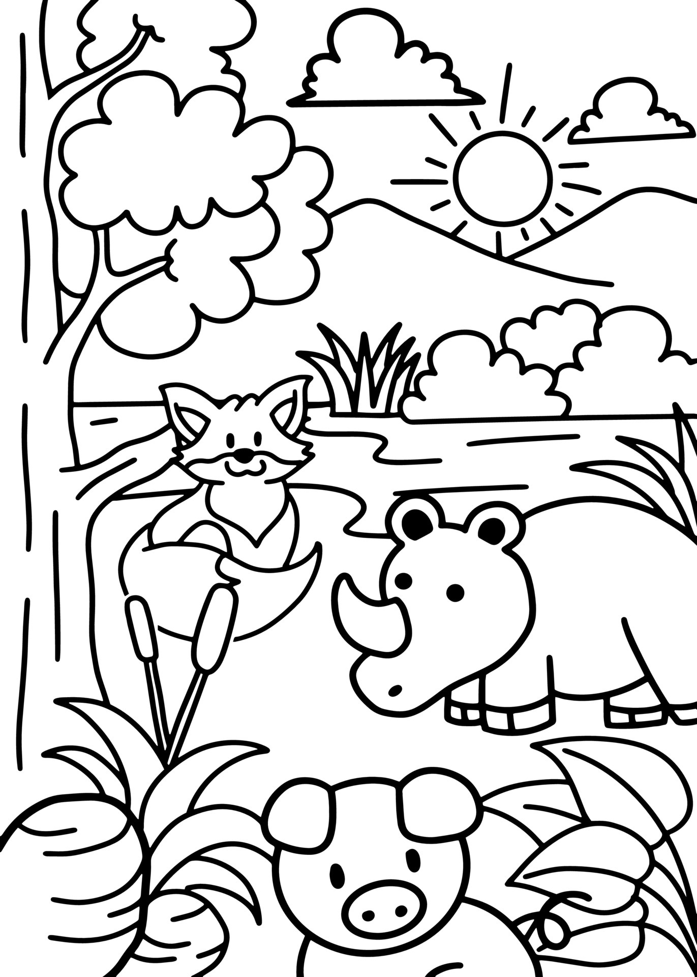 Detail Gambar Mewarna Colouring Picture Forest Nomer 35