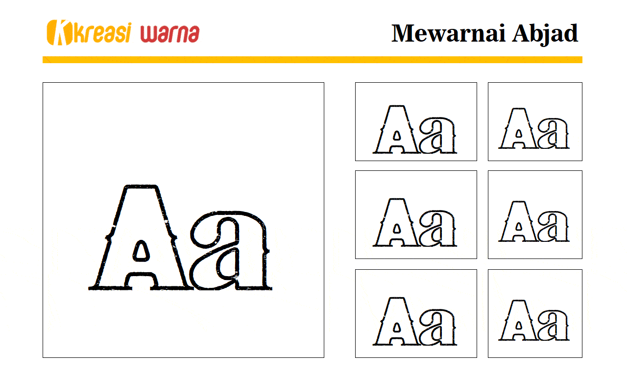 Detail Gambar Mewarnai Abjad Nomer 38