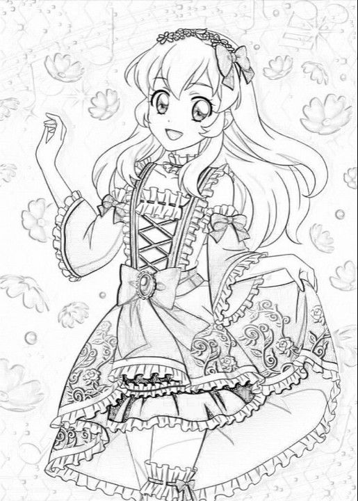 Detail Gambar Mewarnai Aikatsu Nomer 13