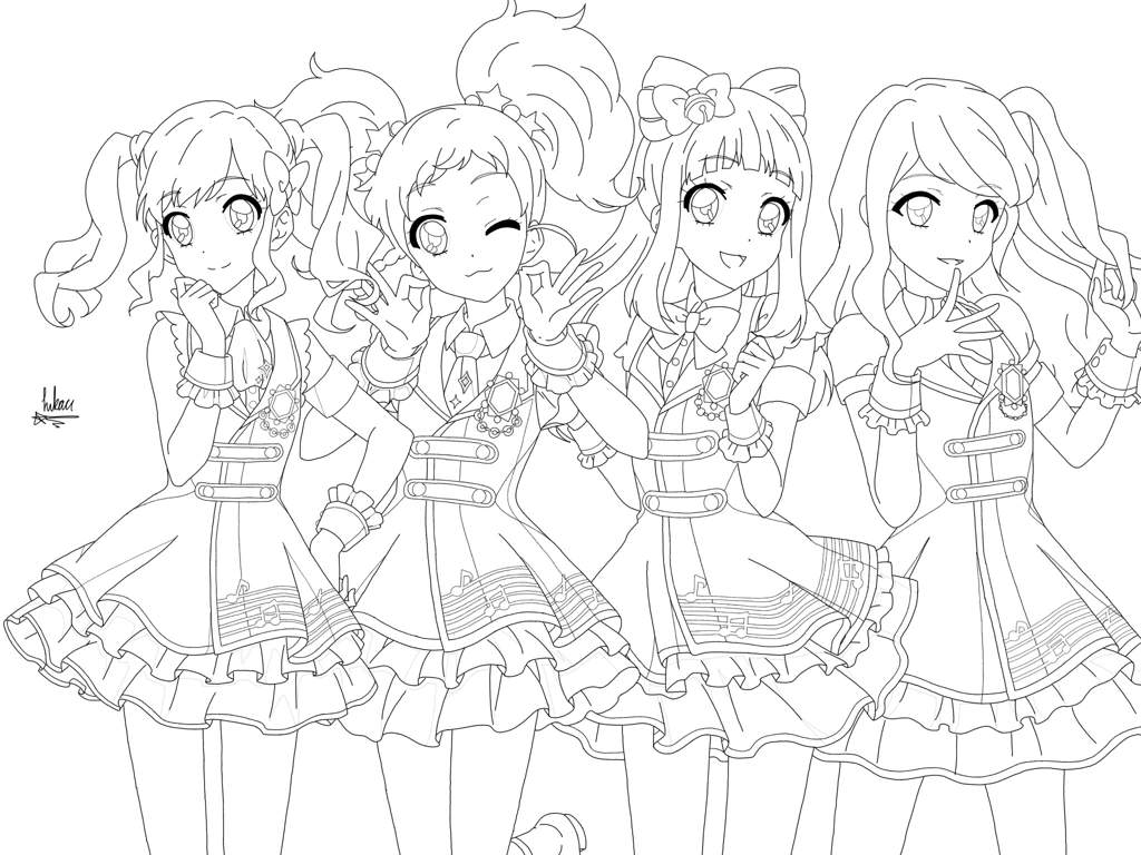 Detail Gambar Mewarnai Aikatsu Stars Nomer 21