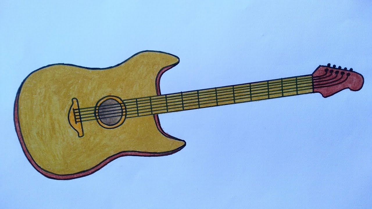 Detail Gambar Mewarnai Alat Musik Okulele Nomer 36