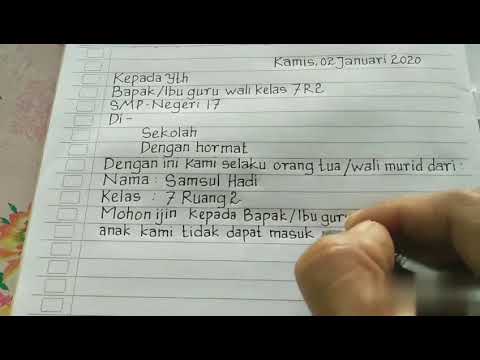 Detail Contoh Surat Izin Sakit Tidak Masuk Sekolah Nomer 17