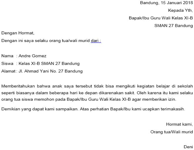Detail Contoh Surat Izin Sakit Untuk Sekolah Nomer 23