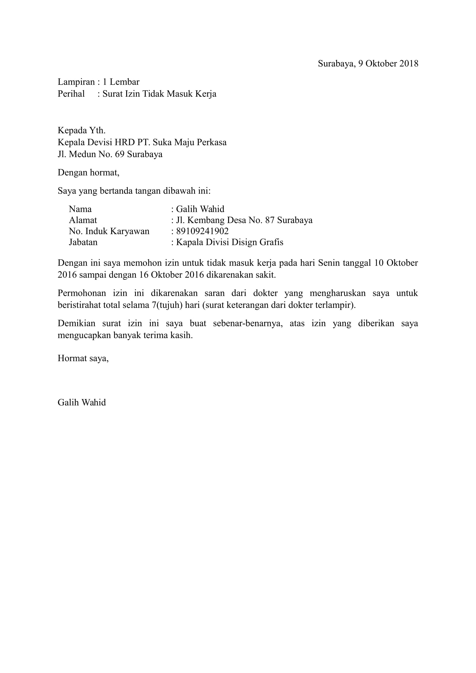 Detail Contoh Surat Izin Sekolah Sd Nomer 54