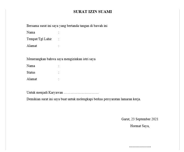 Detail Contoh Surat Izin Suami Nomer 3