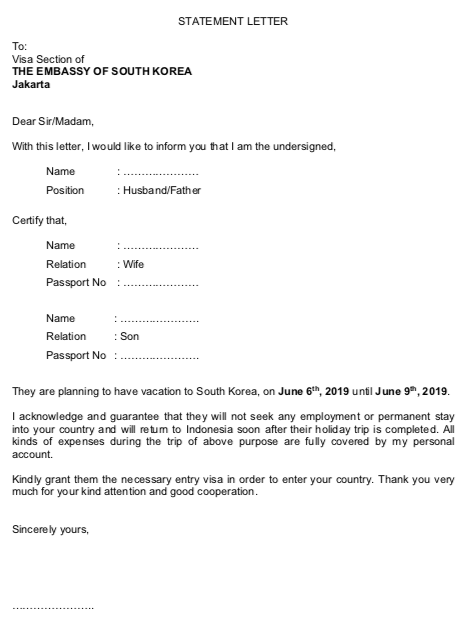 Detail Contoh Surat Izin Suami Untuk Visa Korea Nomer 10