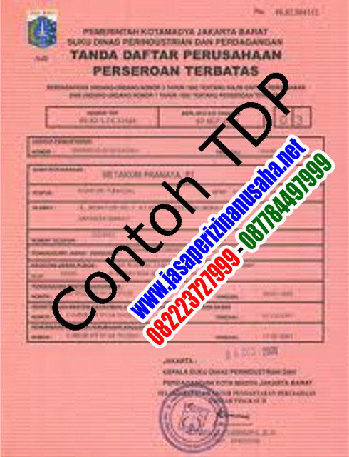 Detail Contoh Surat Izin Tdp Nomer 10