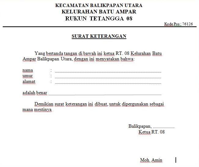 Detail Contoh Surat Izin Tidak Masuk Kerja Dari Rt Nomer 26