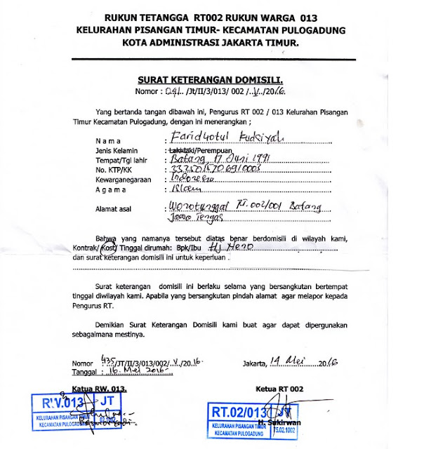 Detail Contoh Surat Izin Tidak Masuk Kerja Dari Rt Nomer 8