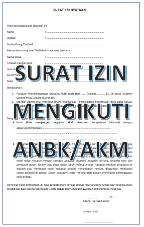 Detail Contoh Surat Izin Tidak Mengikuti Kegiatan Nomer 44