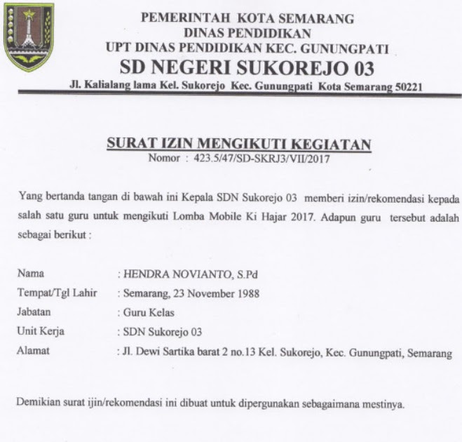 Detail Contoh Surat Izin Untuk Kepala Sekolah Nomer 34